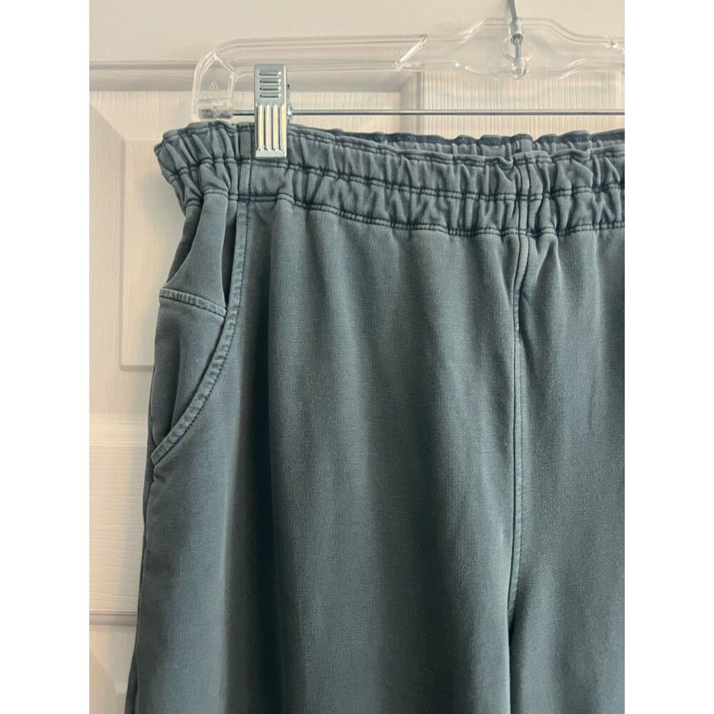 Prana Wide leg Pants Womens Medium Pull-On Loose Fit Elastic Waist Grey Blue - Picture 3 of 10